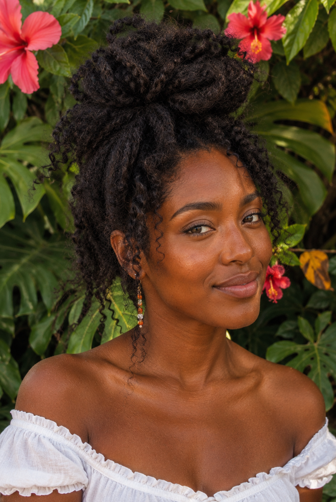 tropical twist knot hairstyle
