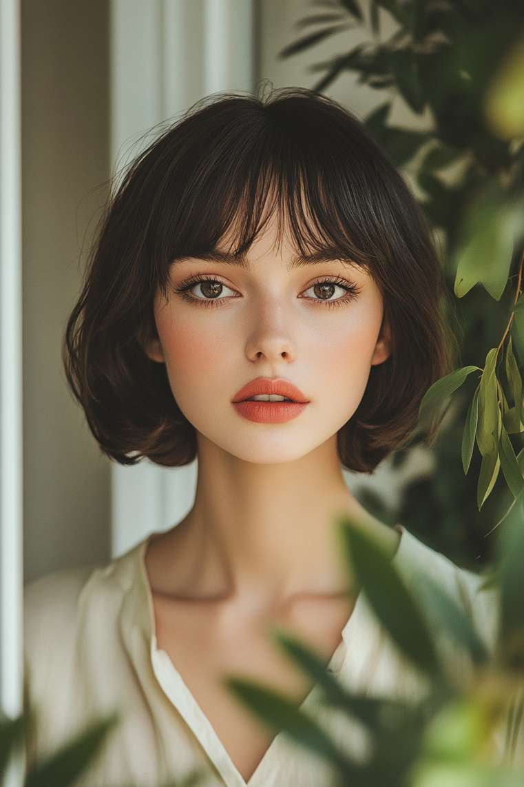 Bowl Cut With Curtain Bangs