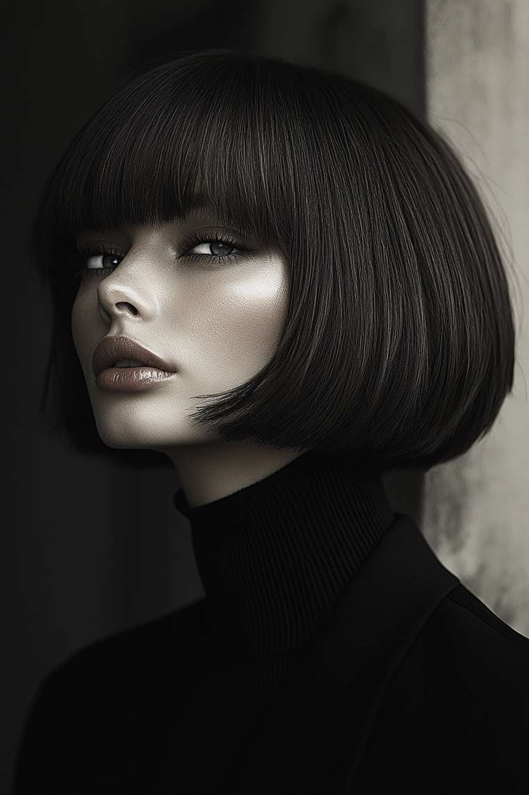 Bowl Cut With Subtle Highlights
