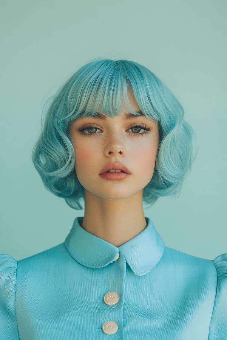 Bowl Cut With a Bold Color