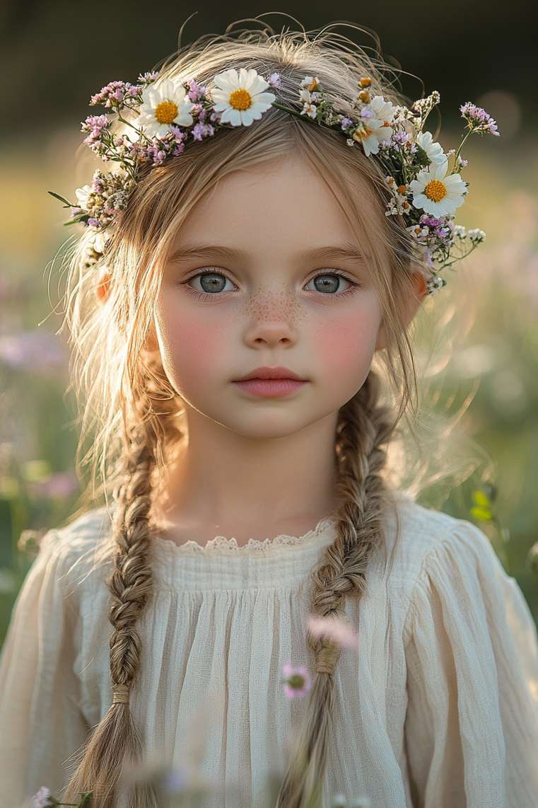 Braided Crown With Flowers