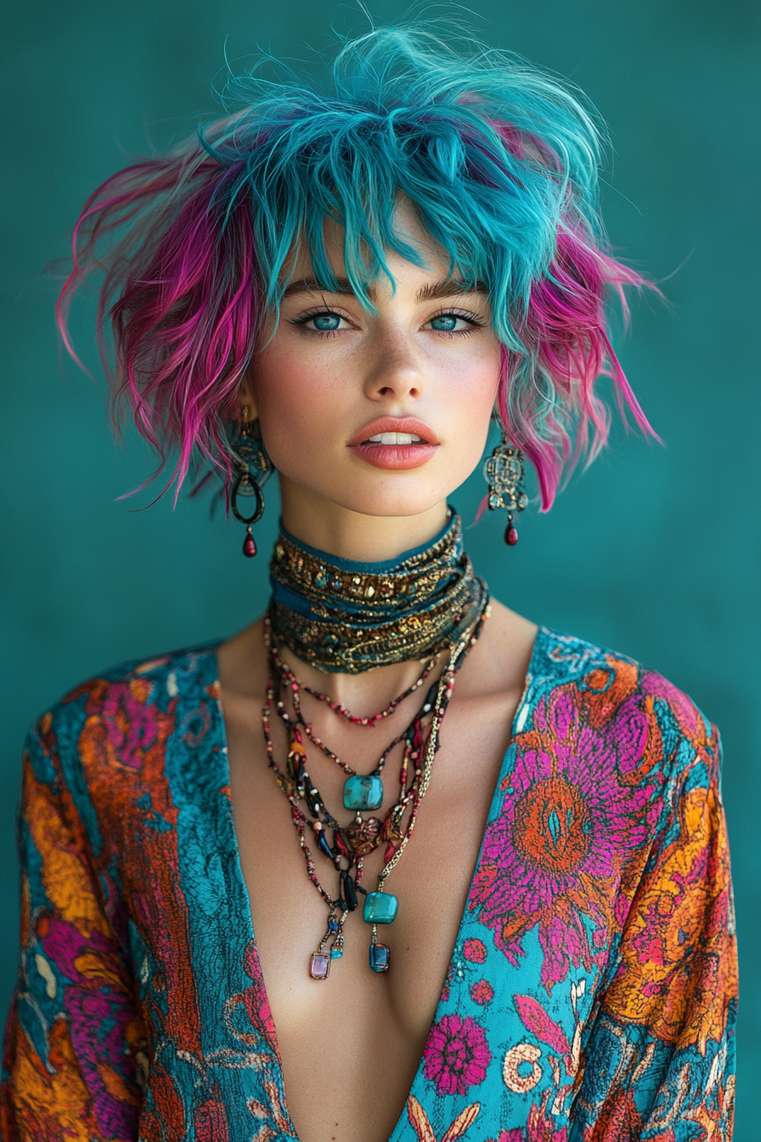 Funky Colored Bowl Cut