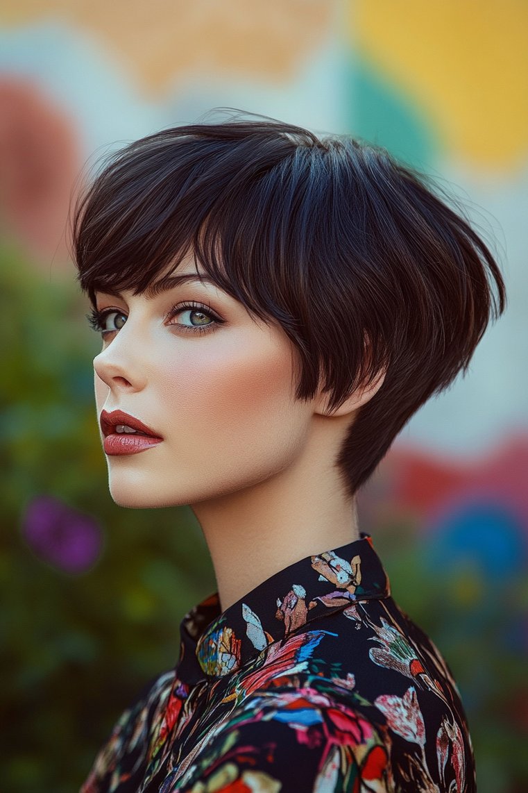 Angled Bangs With Pixie Cut