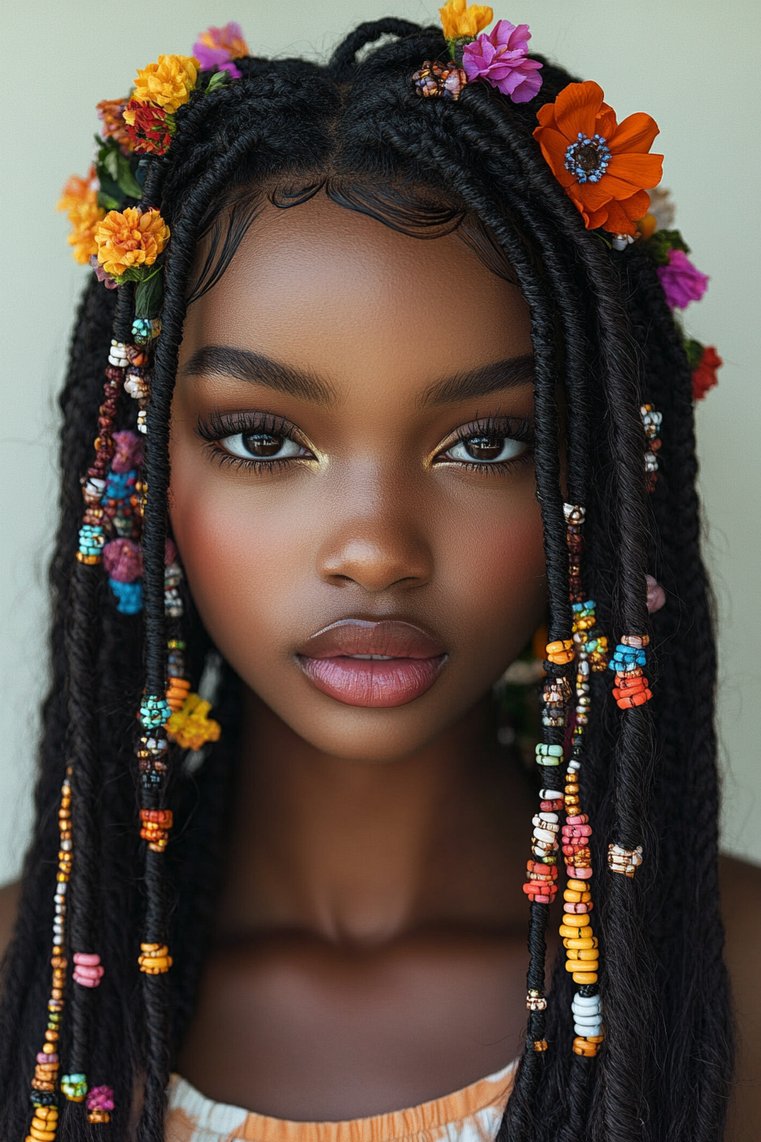 Artistic Half-Down Locs