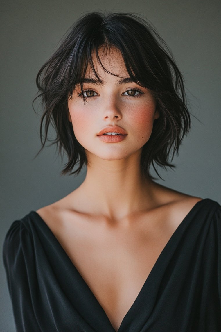 Asymmetrical Chin-Length Cut