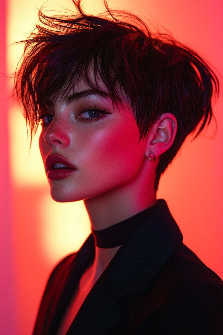 Asymmetrical Pixie Cut