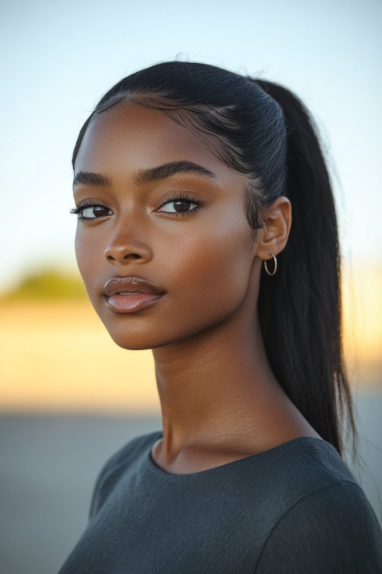 Asymmetrical Ponytail
