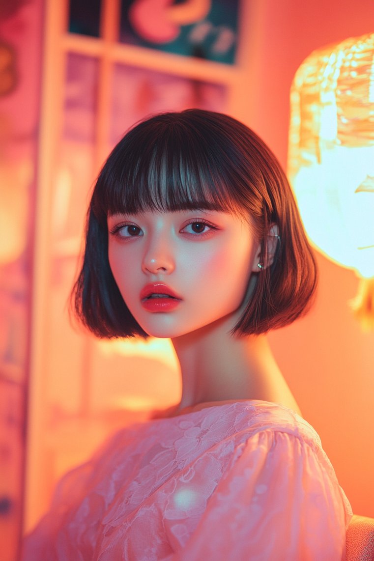 Baby Bangs Bob