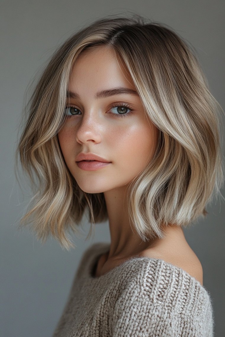 Balayage Layered Bob