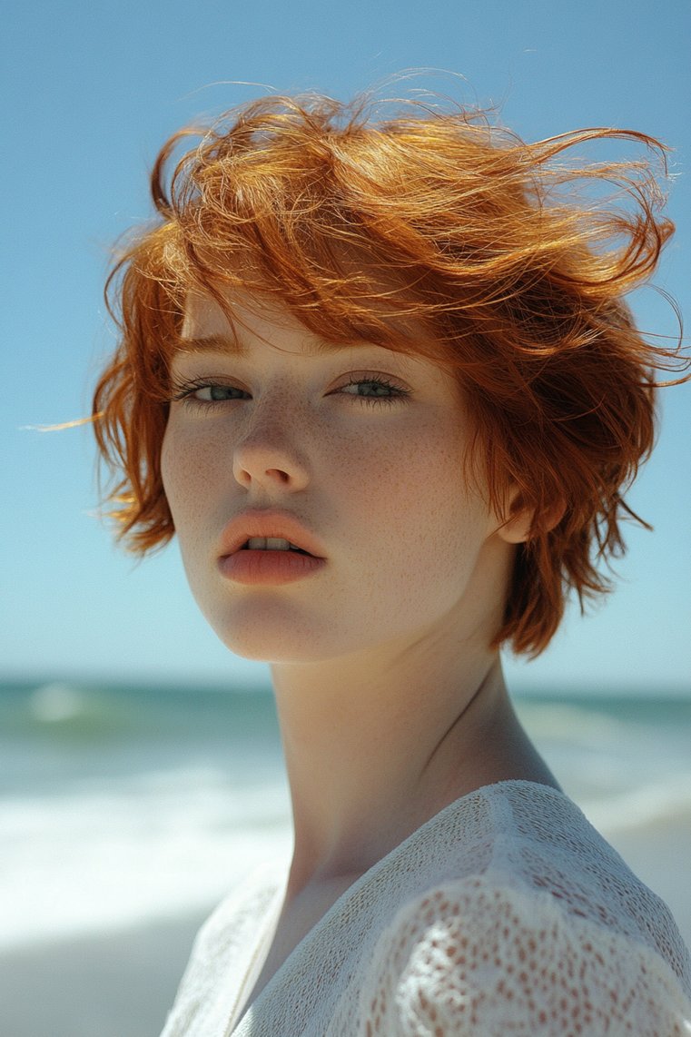 Beachy Waves in Red
