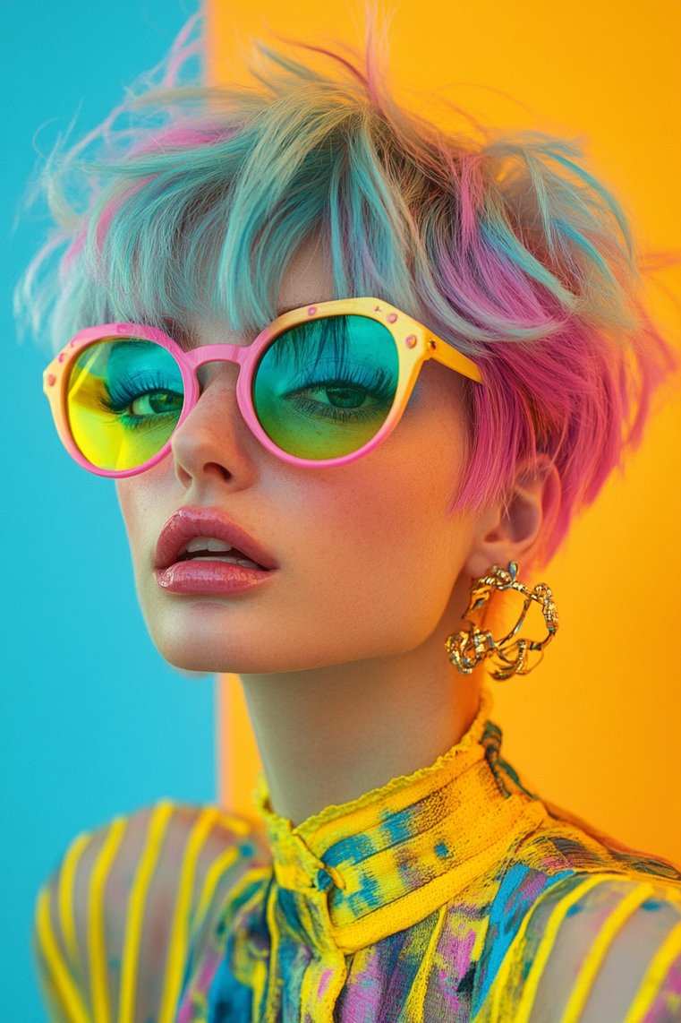 Bixie With Funky Color Accents