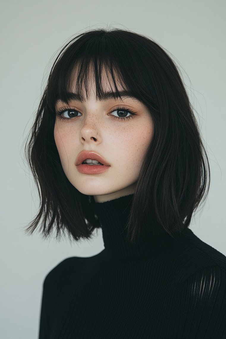 Blunt Cut With Bangs