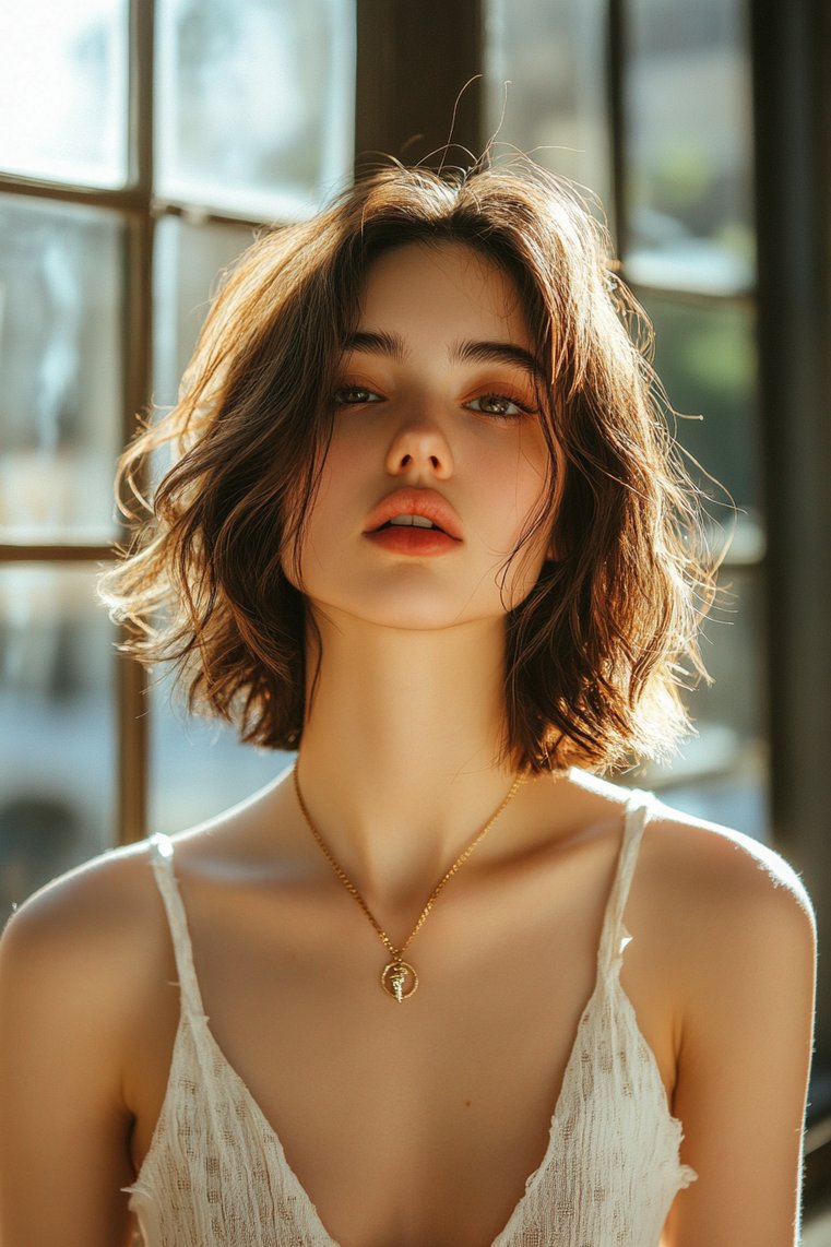 Blunt Cut With Highlights