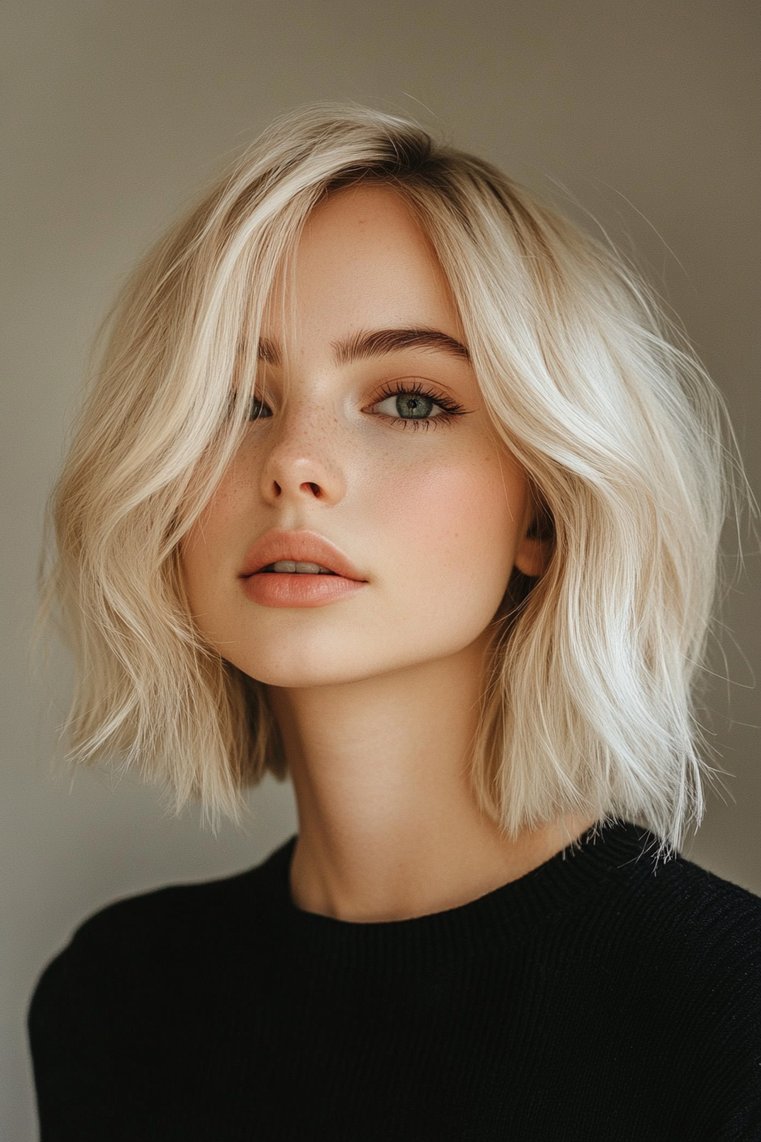 Blunt Lob With Texture