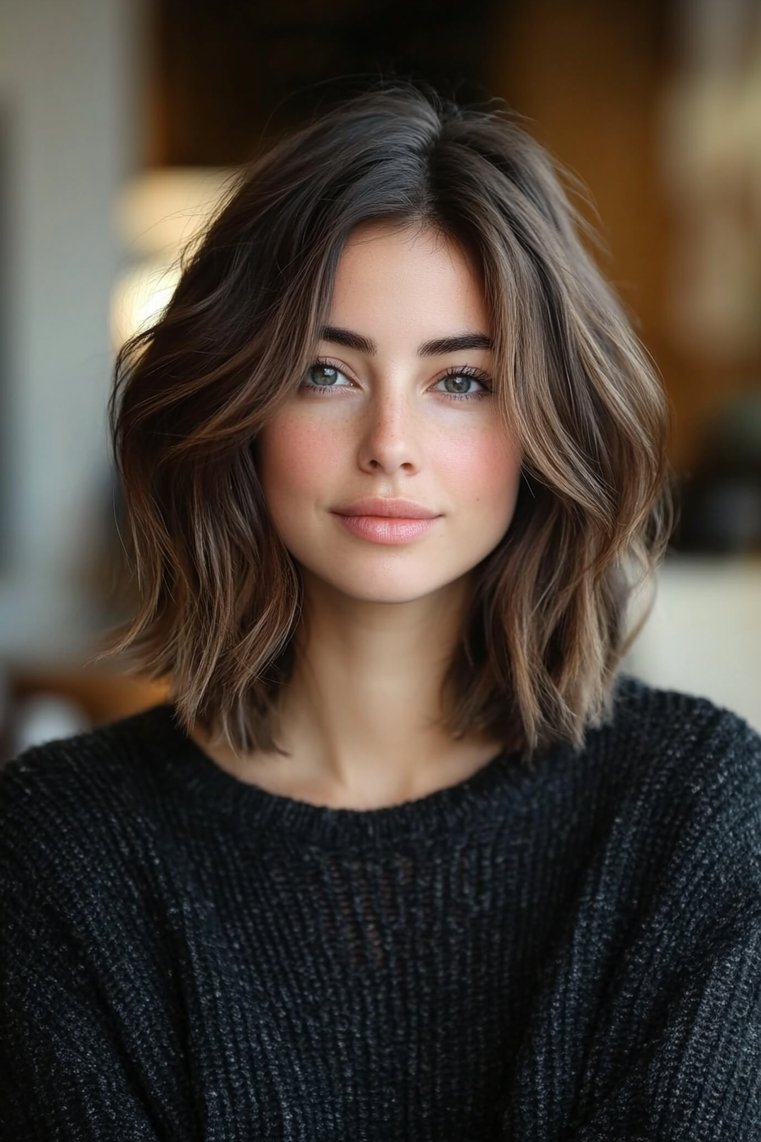 Blunt Lob With Texture
