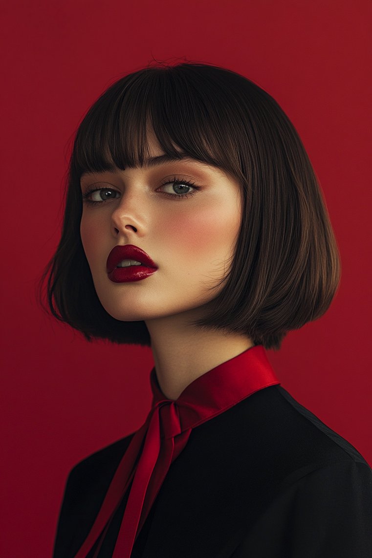 Bob With Asymmetrical Bangs