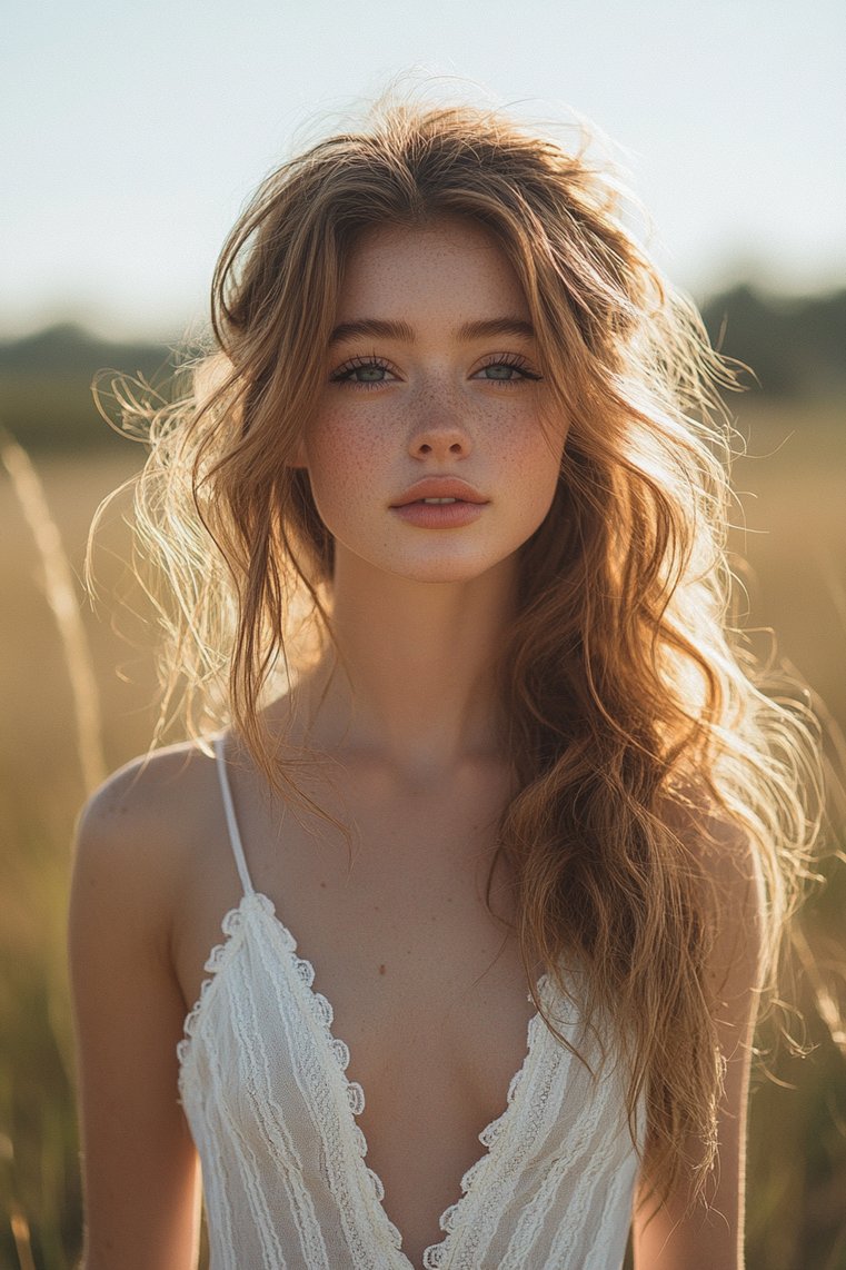 Boho Half-Up Style