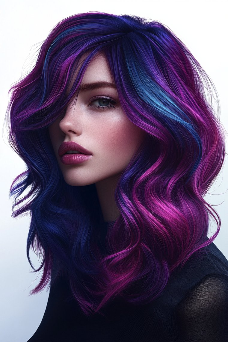 Bold Colored Long Bob