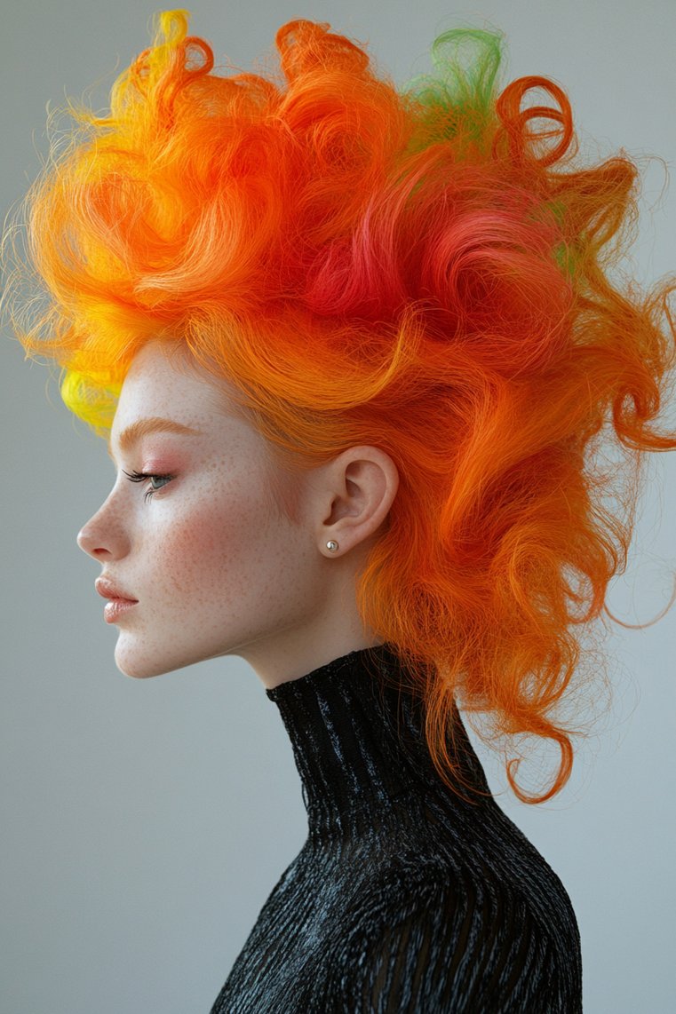 Bold Curly Mohawk