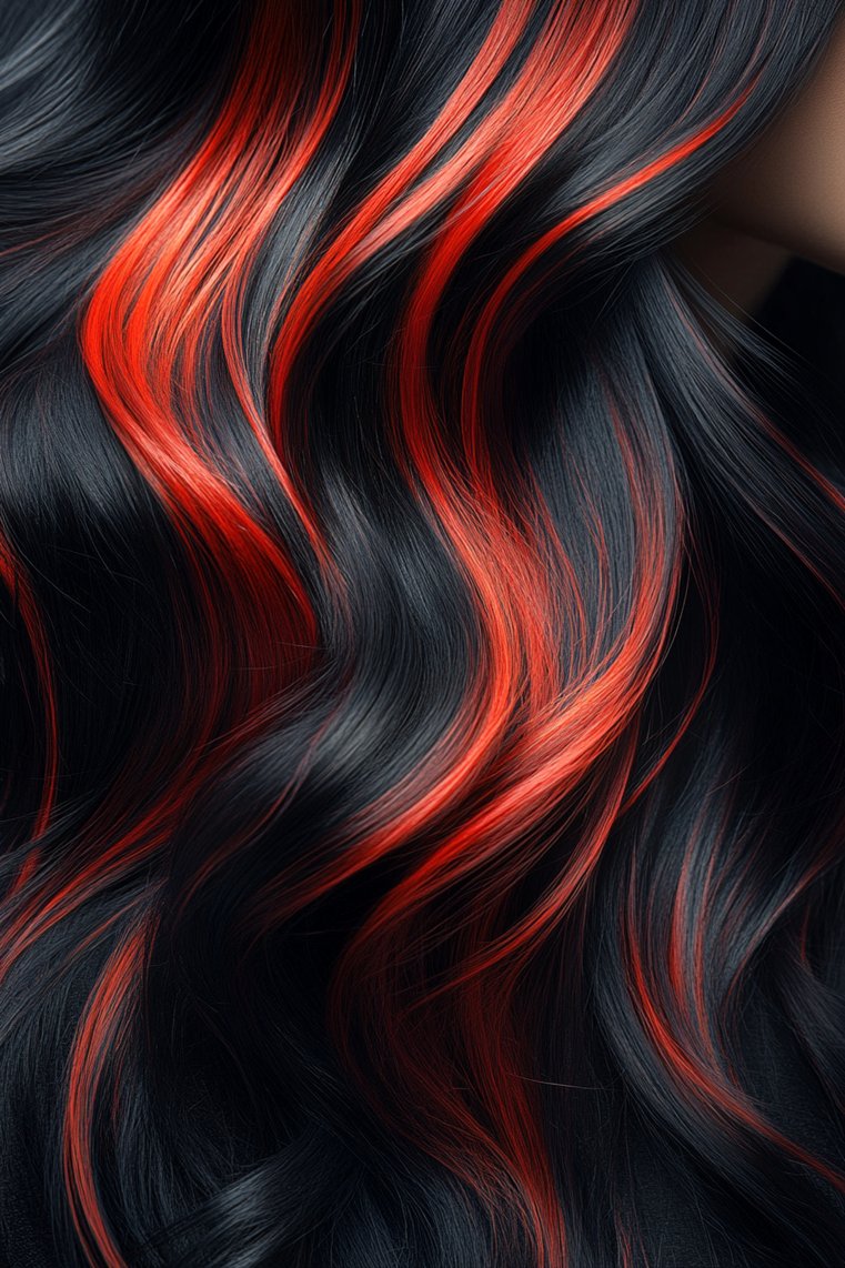 Bold Red Highlights for a Statement Look