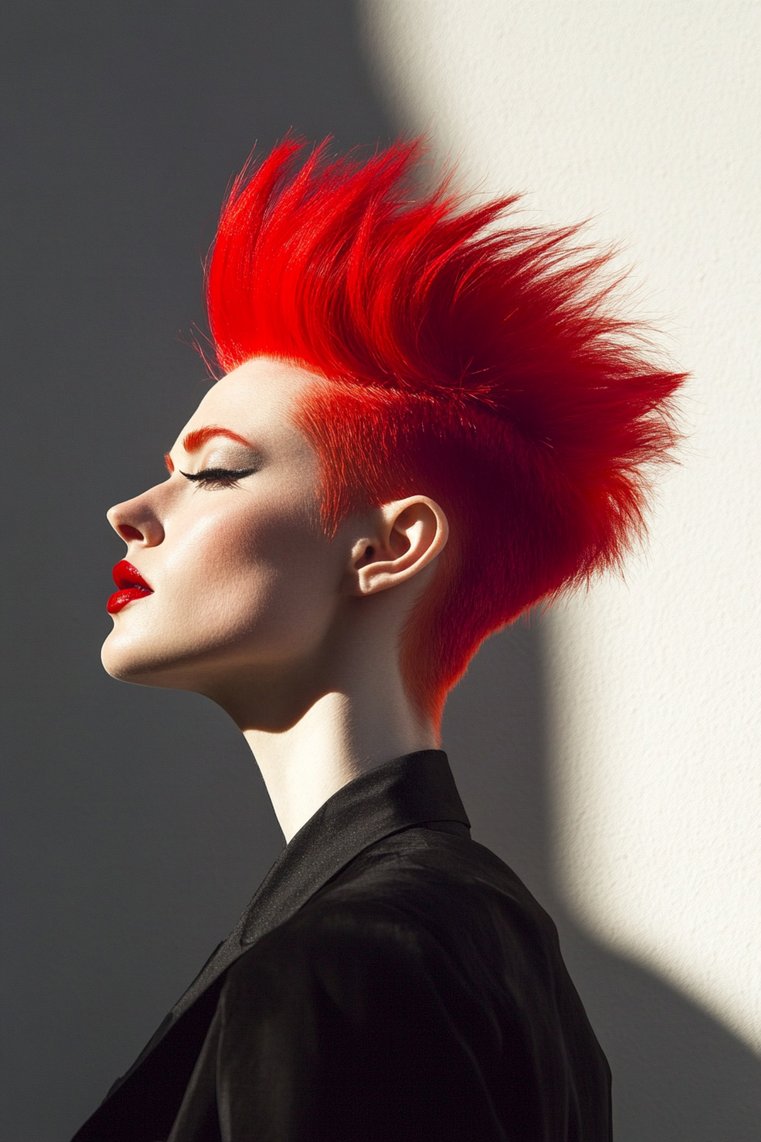 Bold Red Mohawk