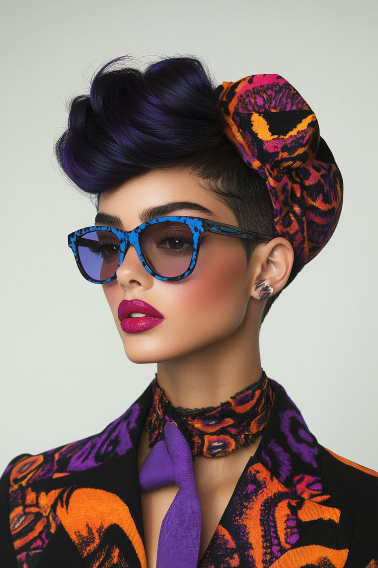 Bold Undercut With Color Block