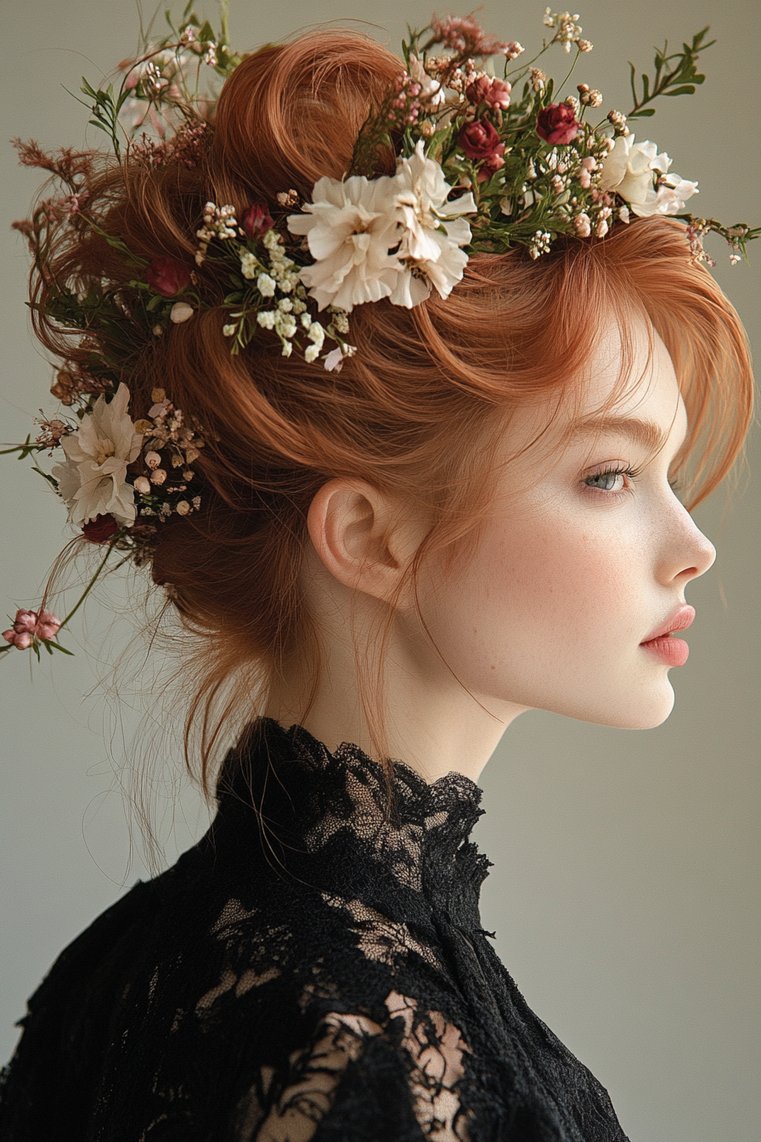 Bouffant With Loose Ends