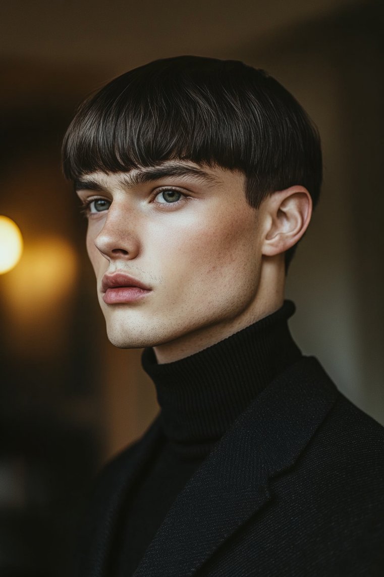 Bowl Cut With a Natural Finish