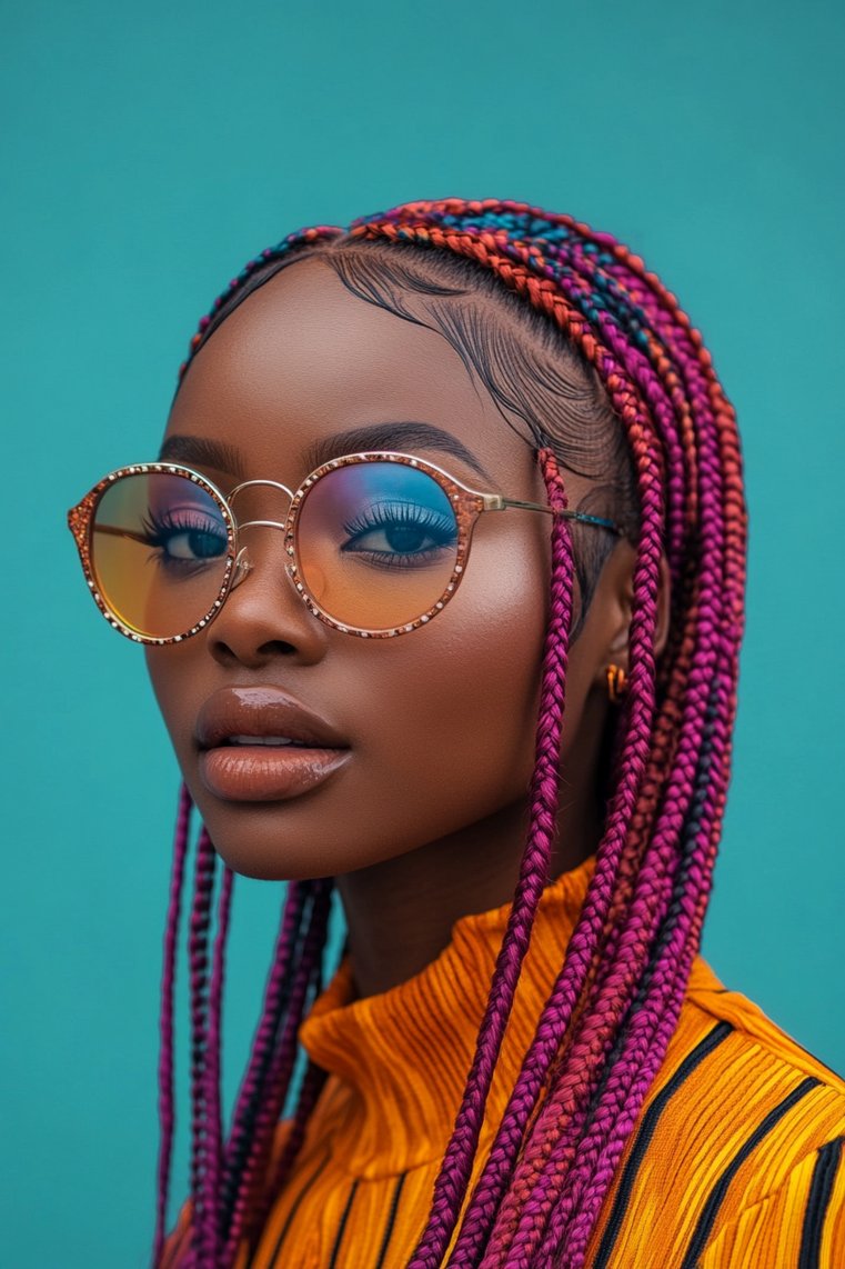 Box Braids With Undercut