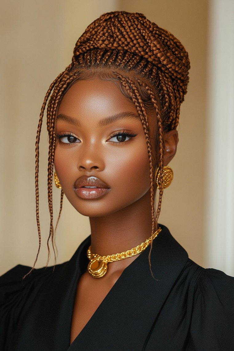 Box Braids With a Middle Part