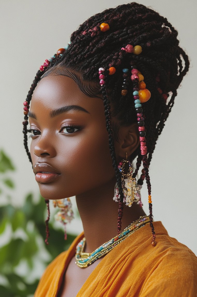 Box Braids With a Thick Braid