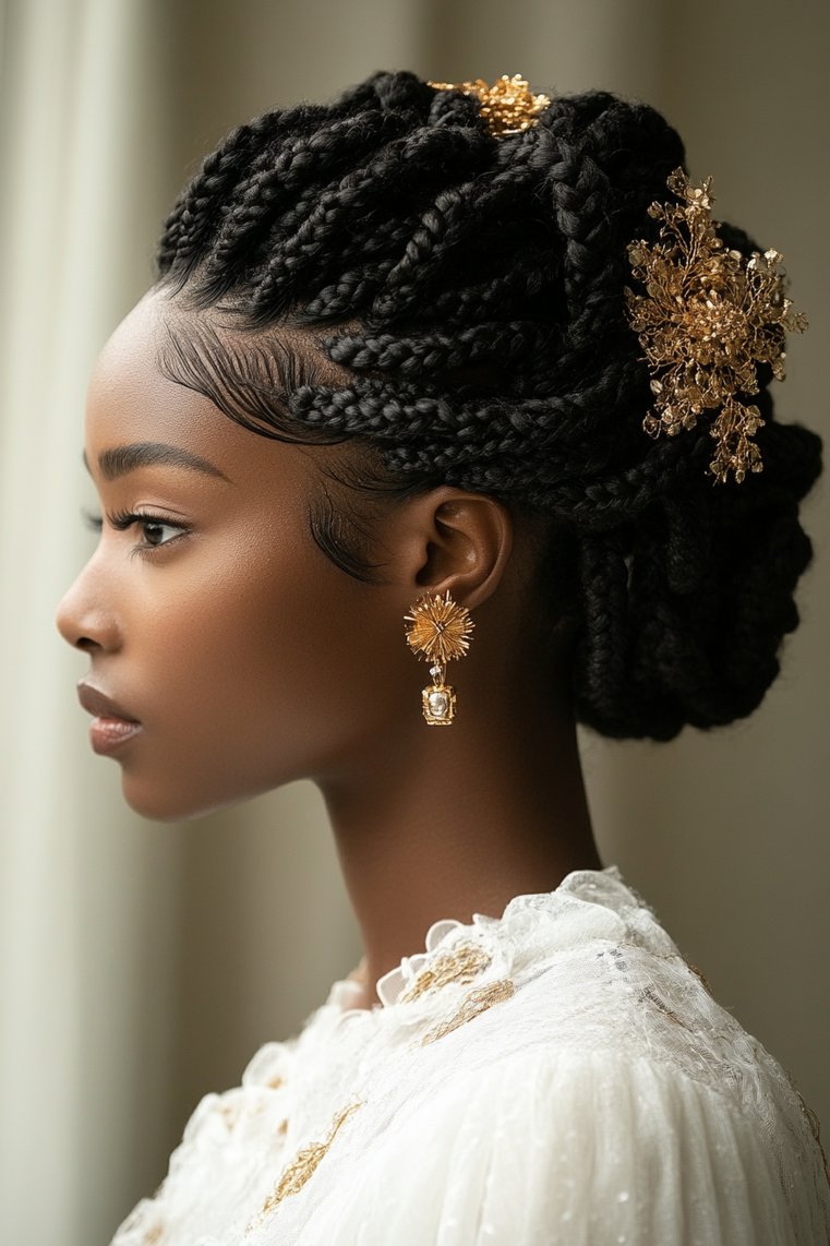 Braided Dread Updo