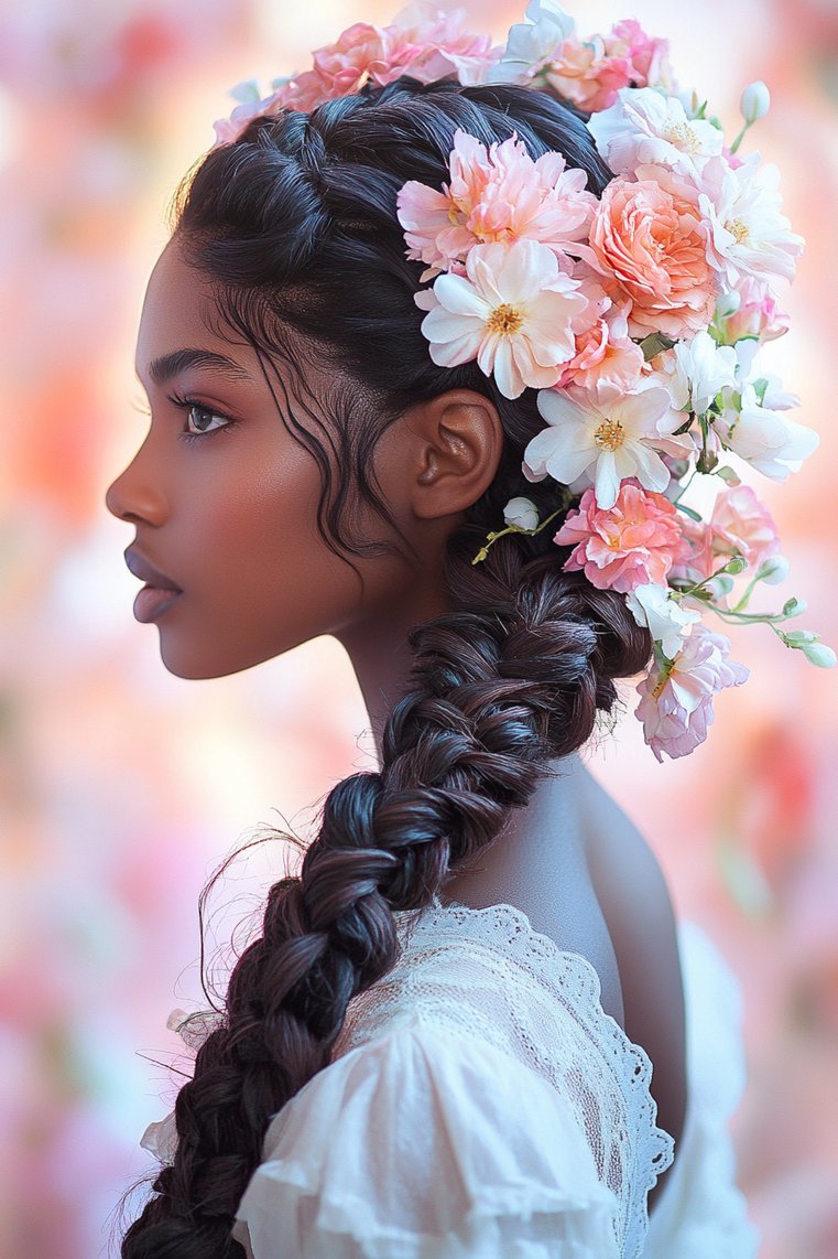 Braided Ponytail Updo
