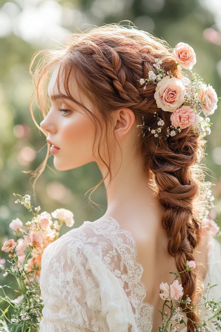 Braided Updo With Curls
