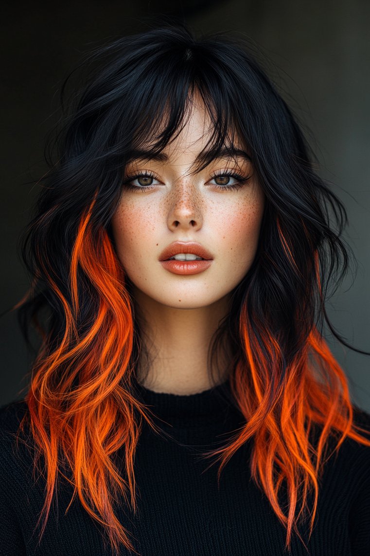 Bright Orange Highlights for a Bold Look