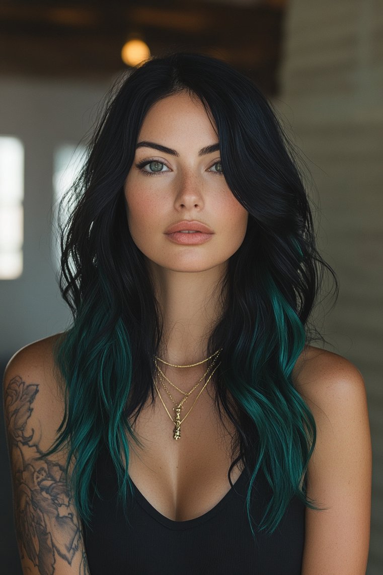 Bright Teal Highlights for a Bold Change