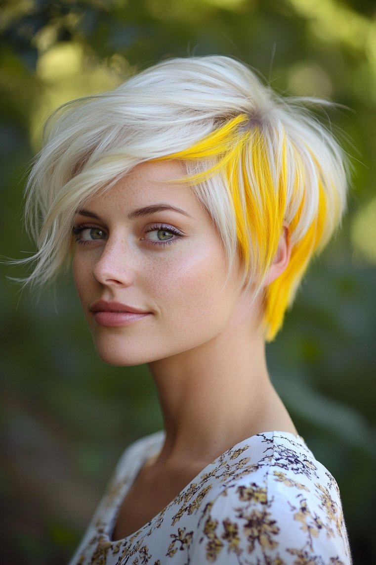 Bright Yellow Streaks
