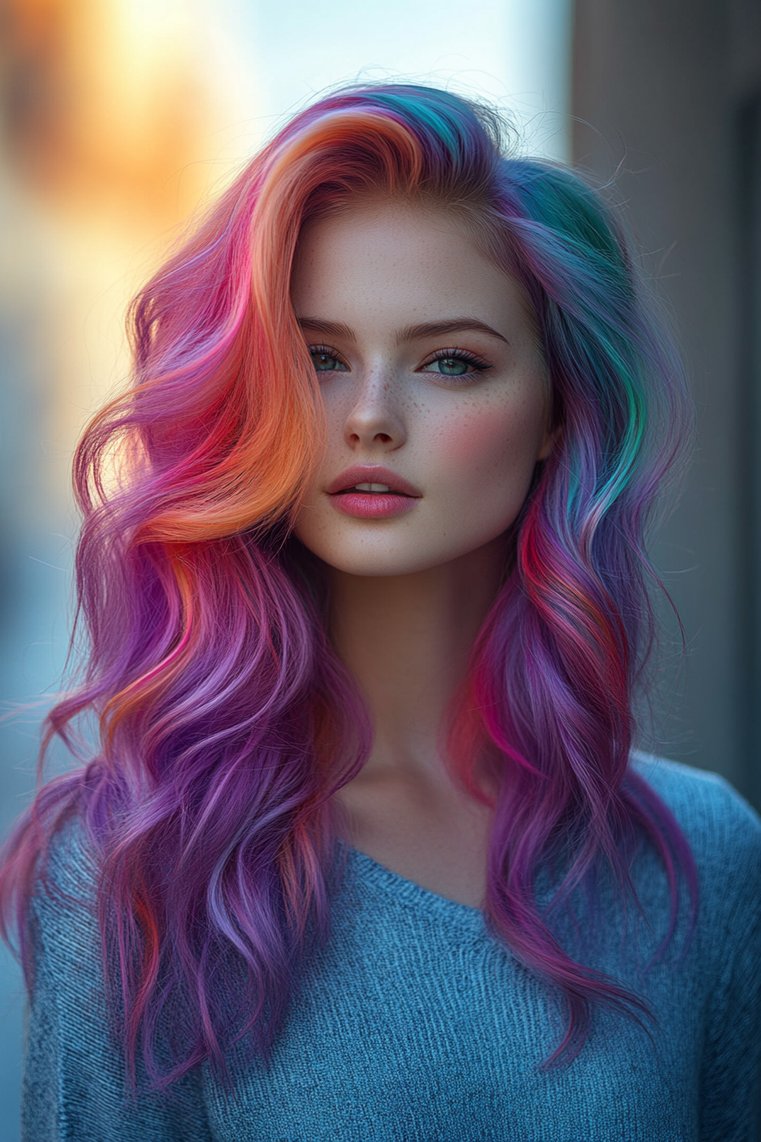 Brightly Colored Undercut