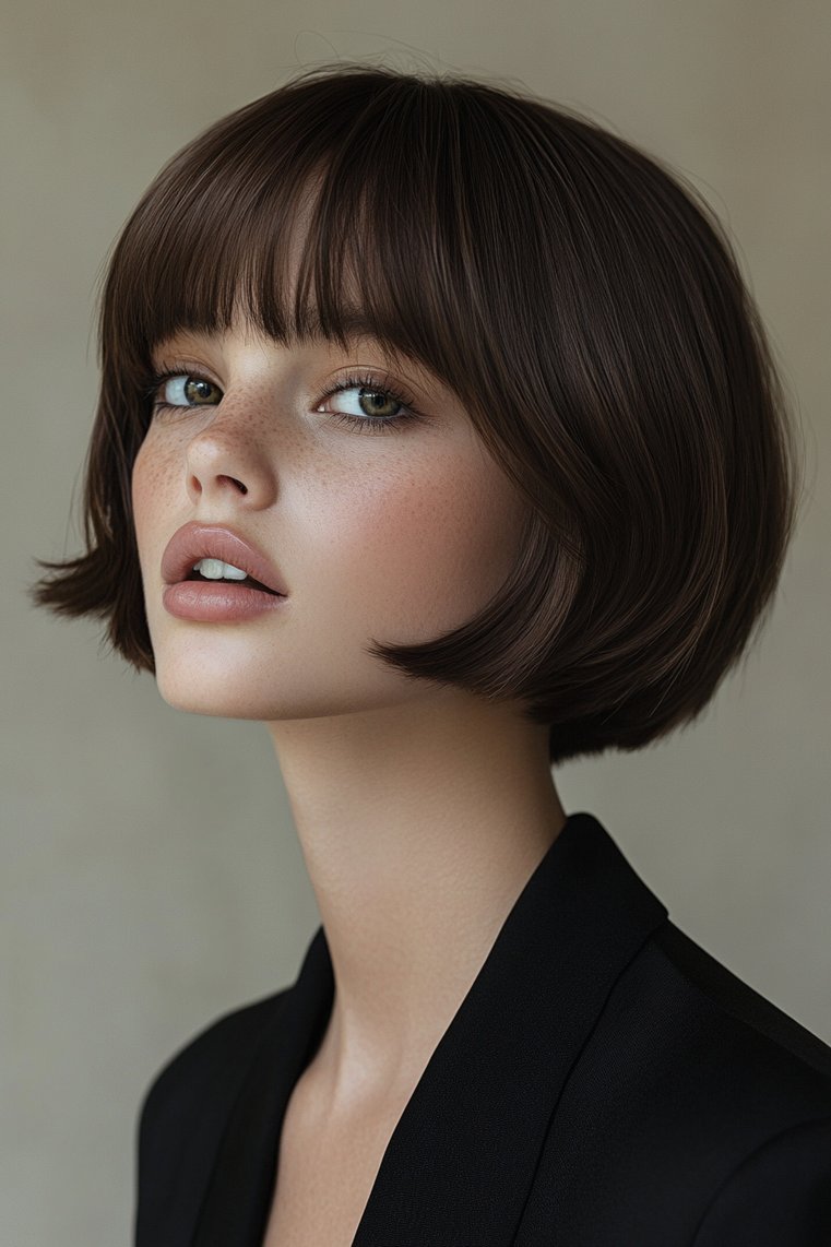 Brown Bowl Cut