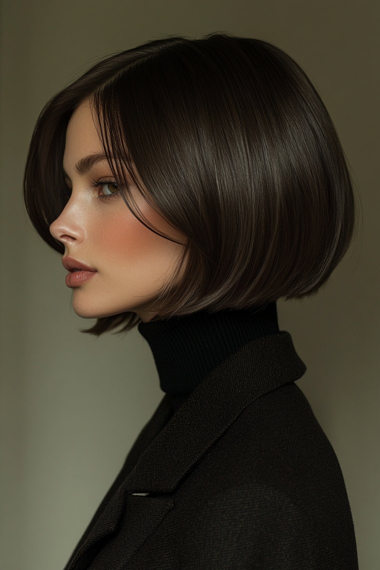 Brown Inverted Bob