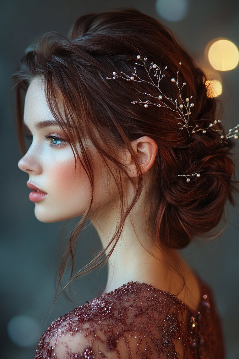 Burgundy French Twist