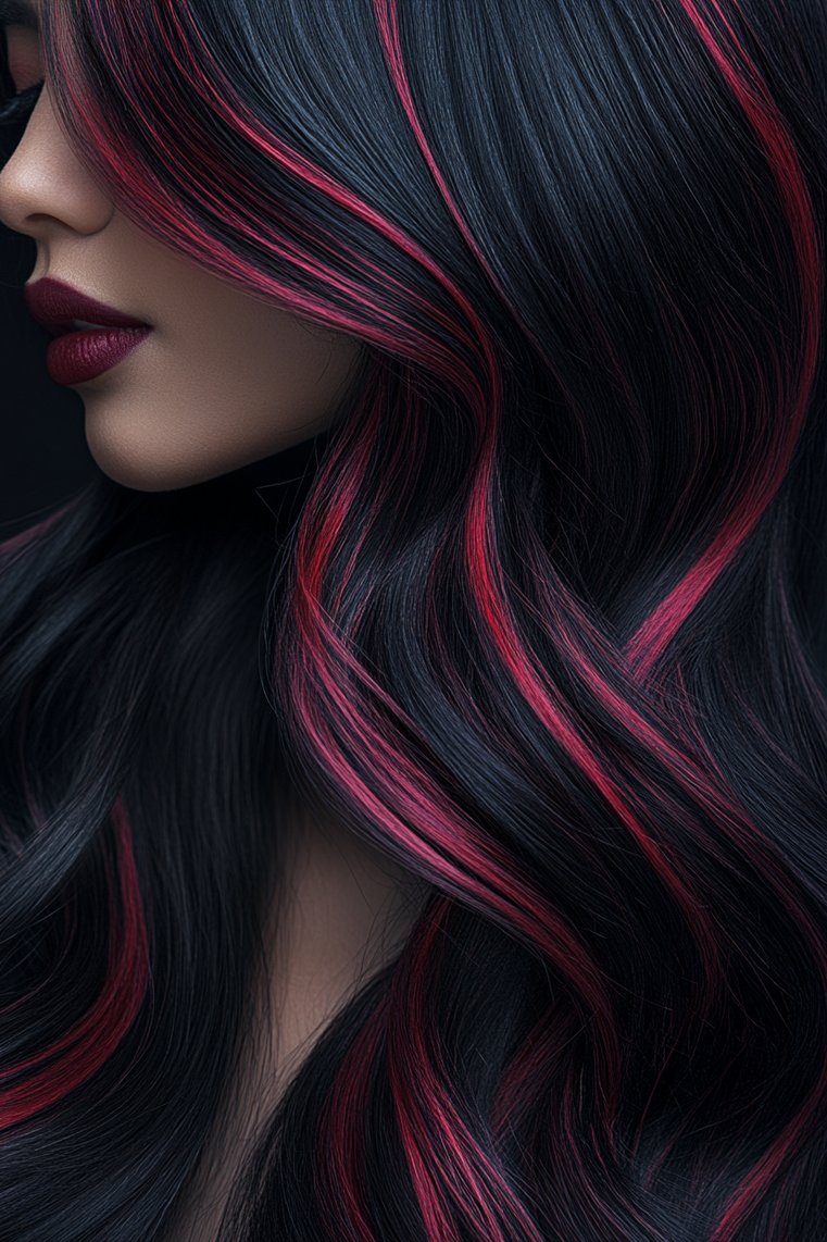 Burgundy Highlights for a Rich Depth