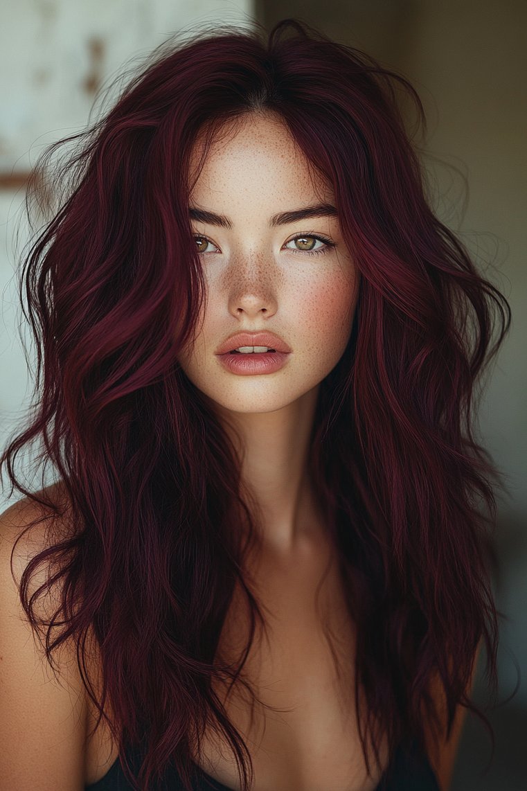 Burgundy Layered Cut