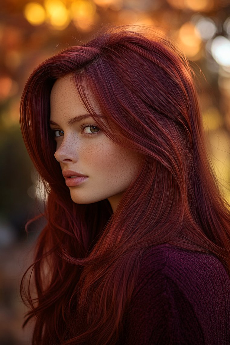 Burgundy With Mahogany Hues