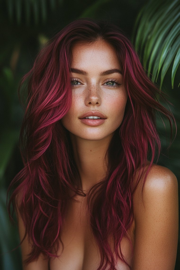 Burgundy With a Pop of Pink