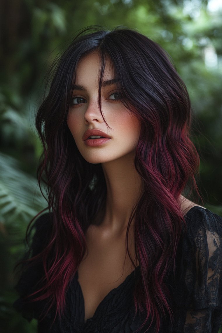 Burgundy and Black Mix