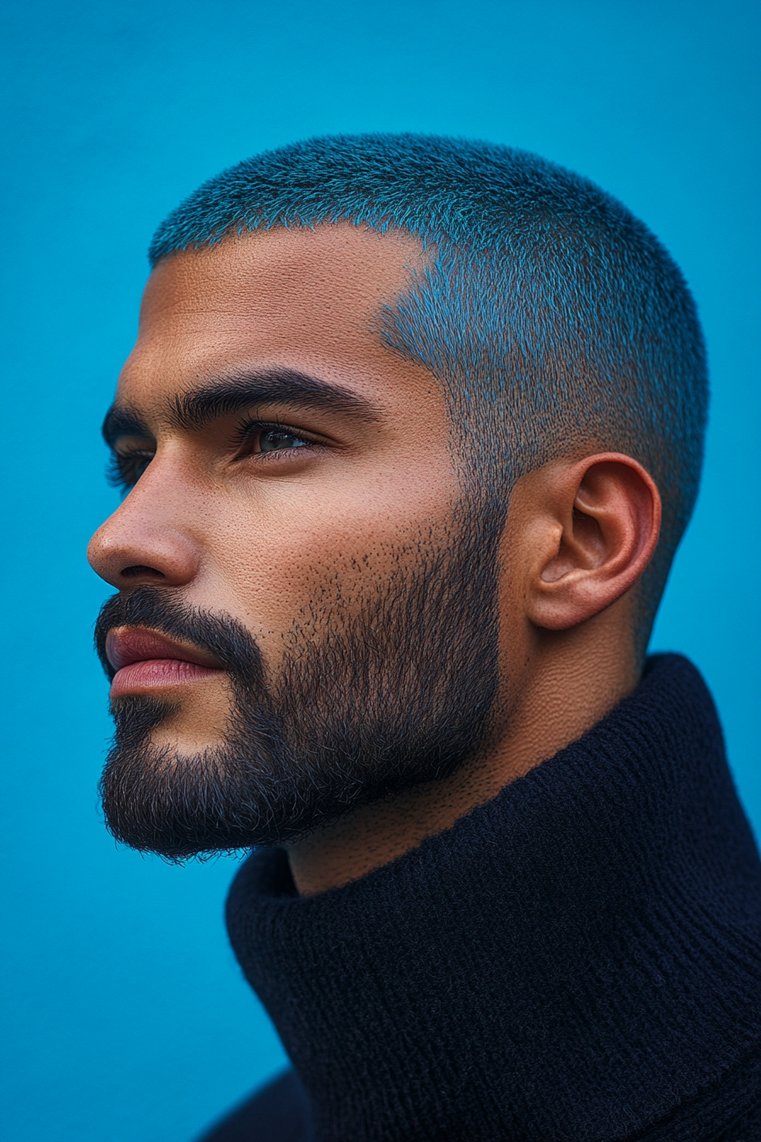 Buzz Cut With Color