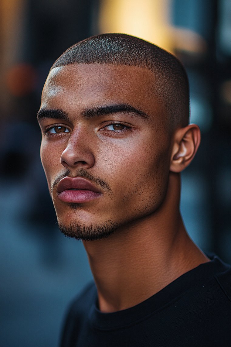 Buzz Cut With a Natural Finish