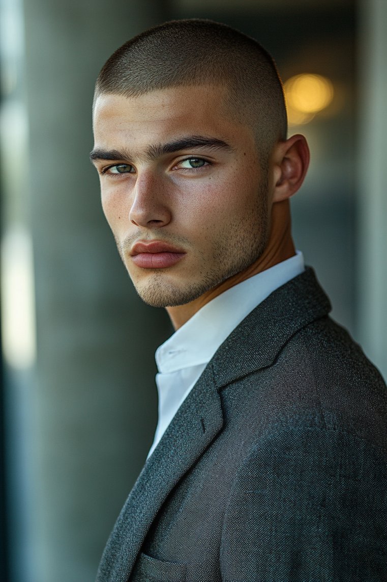 Buzz Cut for Straight Hair