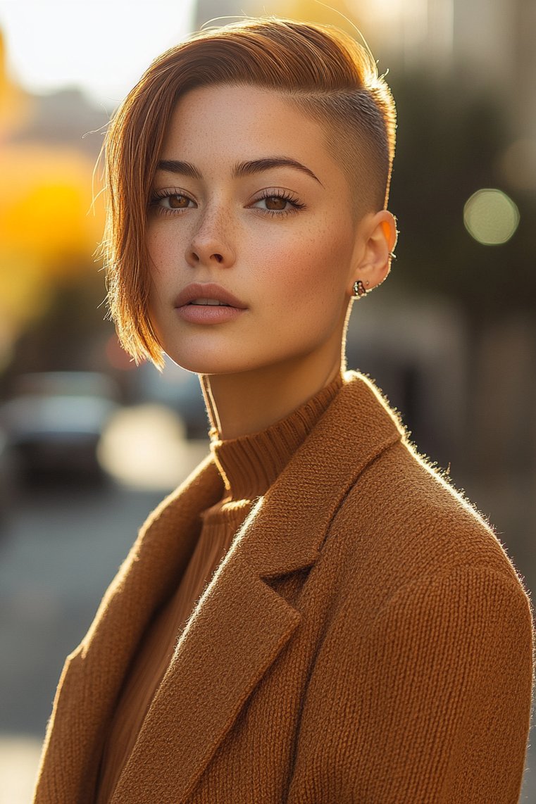Caramel Highlights With an Undercut